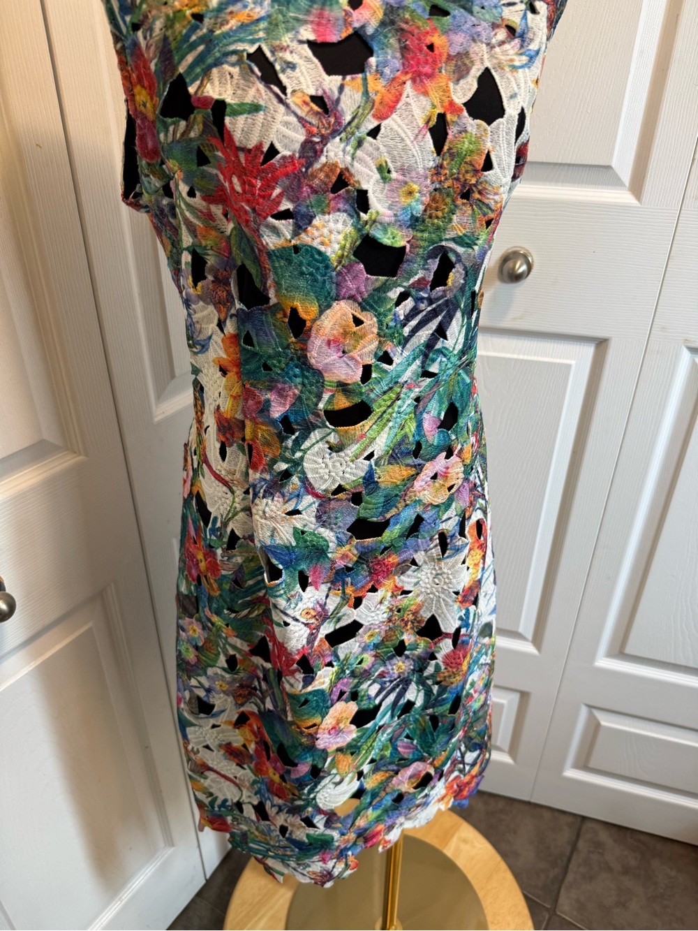 Joseph Ribkoff Multicolor Floral Lace Midi Dress - Picture 3 of 11
